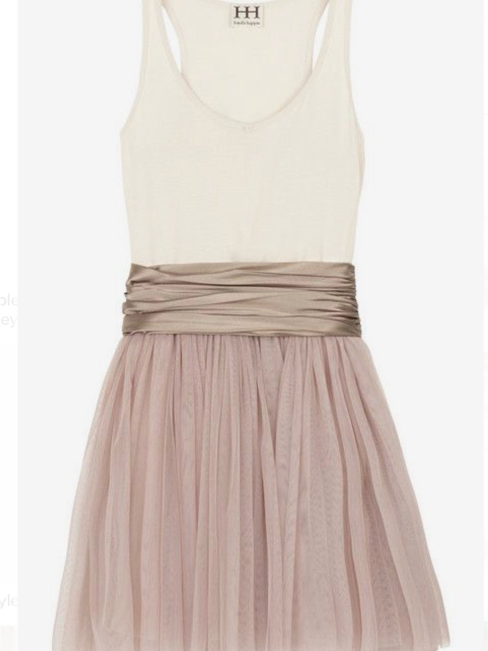 Haute Hippie Cream tule dress